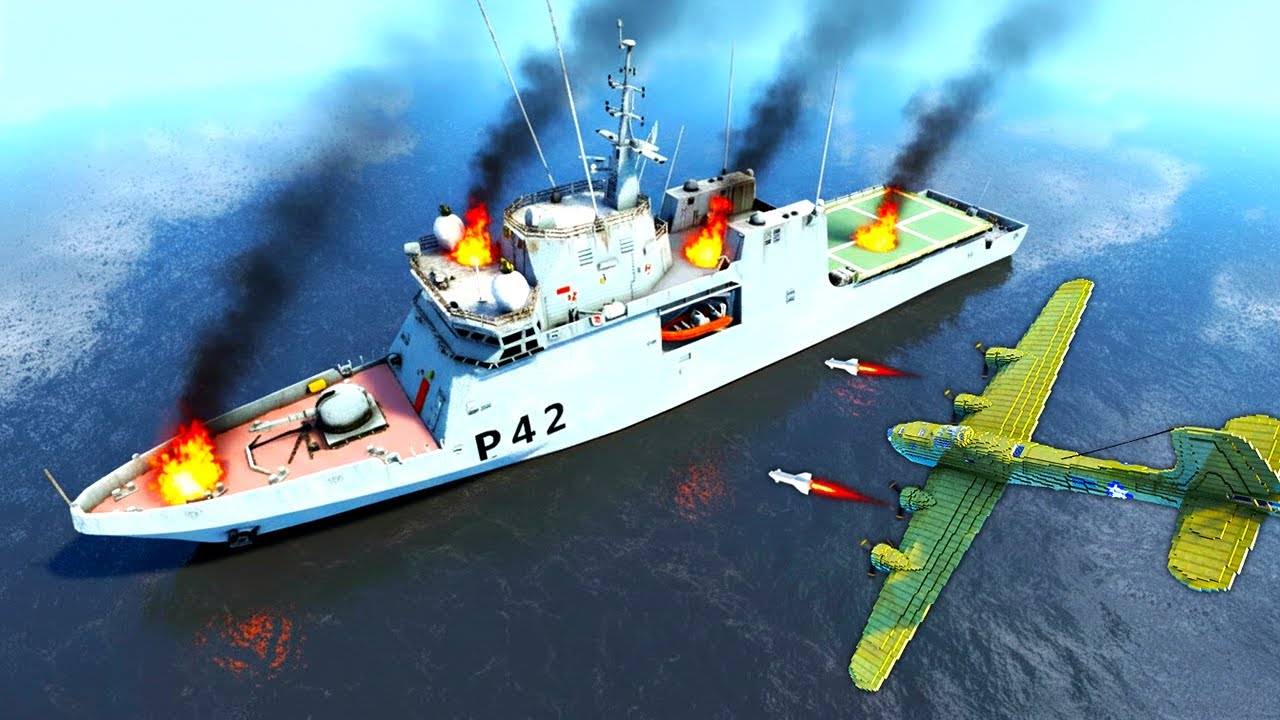 Meteoro Class Patrol Vessel Warplane Attack | Massive Explosion at Sea | Teardown