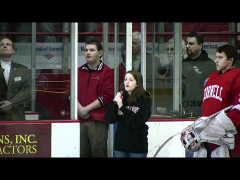 Caroline Horizny- National Anthem for RPI vs. CORN...