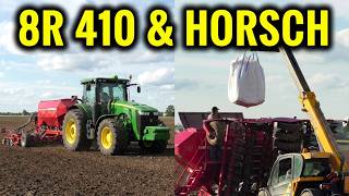 Посевная. загрузка семян John Deere 8R и 8345R