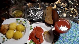 ОБЖОР: КАРТОШКА В МУНДИРЕ,ХАМСА,ЖАРЕНАЯ КОЛБАСА,ТОМАТНЫЙ СОК ОБЖОР: КАРТОШКА В МУНДИРЕ,ХАМСА,ЖАРЕНАЯ КОЛБАСА,ТОМАТНЫЙ СОК