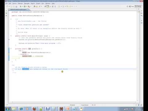 Java Interview Question and Answer What happens there is an exception thrown before finally block