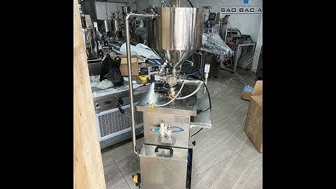 Chạy kiểm tra bàn giao máy chiết rót dịch mỹ phẩm có cánh khuấy gia nhiệt cho khách tại Thường Tín