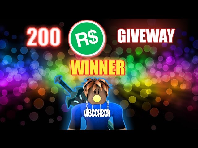 Winners Of The 200 Robux Giveaweay Youtube - i lost 200 robux for no reason youtube