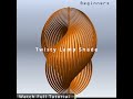 Amazing Design | Twisty Lamp Shade Design #shorts #short #solidworks #design #shortvideo