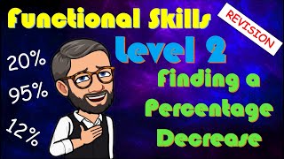 functional skills maths level 2 - finding a percentage decrease