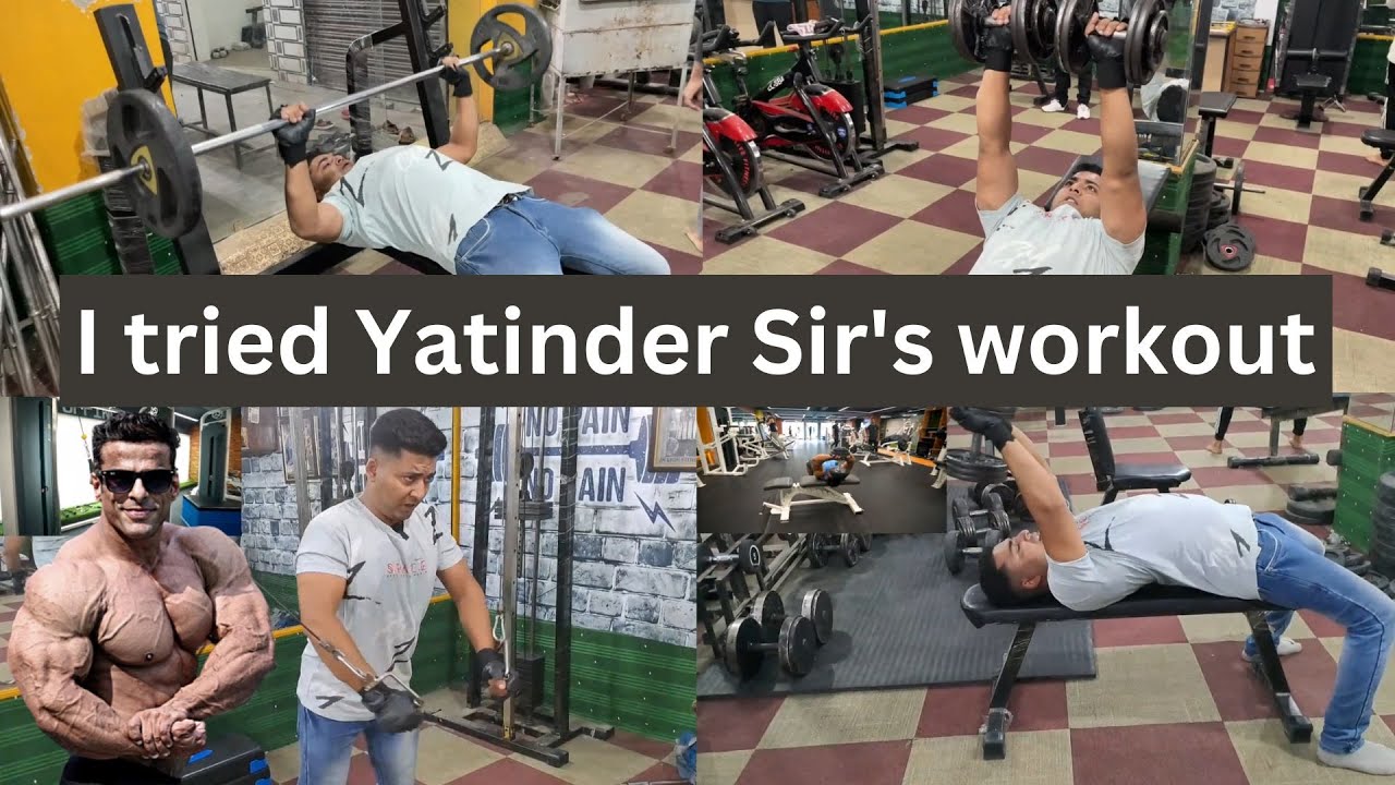 I tried YatinderSinghOfficial chest workout JDT FITNESS Yatinder