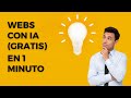 Crea PAGINAS WEB  en UN MINUTO con IA (GRATIS)