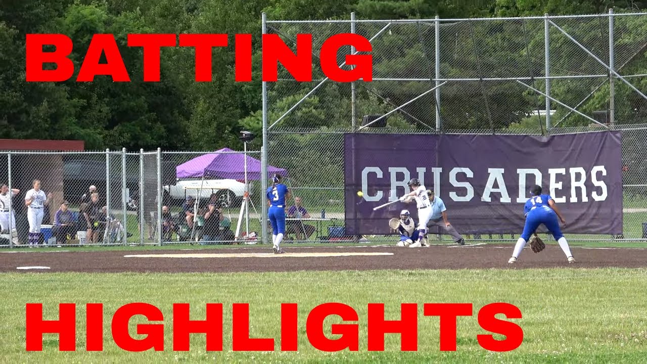 BATTING HIGHLIGHTS MONROE WOODBURY CRUSADERS SOFTBALL SECTION 9 CHAMPIONSHIPS