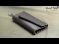 Storite PU Leather Key Pouch Wallet Keychain Key Holder Ring with 6 Hooks Snap Closure-Unisex Brown