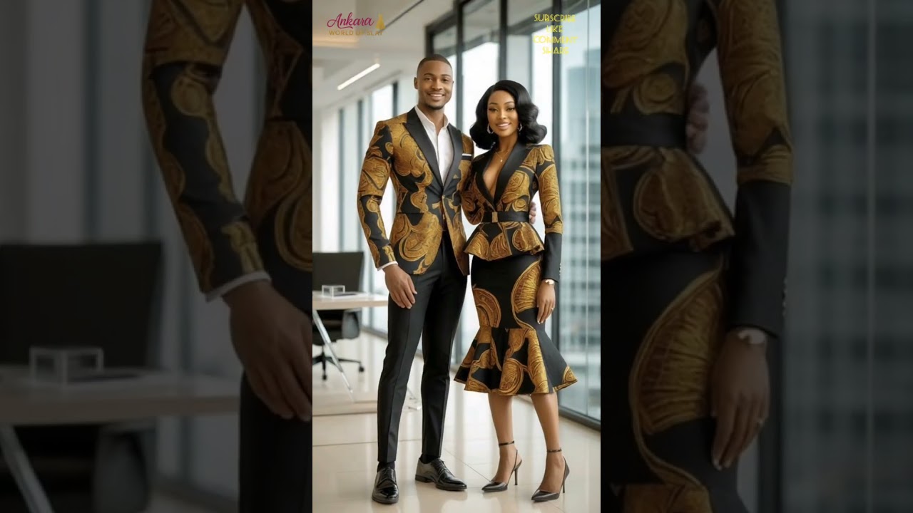 Elegant Couples Ankara Office Slay Styles for Classy African Workwear