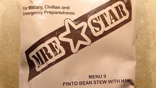 MRE-Star pinto bean stew with ham - taste test.