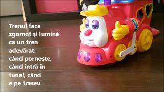 Un set de mașinuțe pentru pasionații auto: secerătoare, mașină care mătură strada, betonieră, colorate, rezistente, care merg singure la un mic imbold. Un tren cu sunete, imagini și o mulțime de alte 
