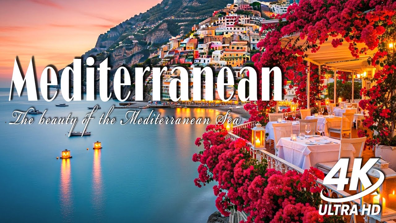 🎶 Italian Vibes & Mediterranean Music ❤️ 2+ Hours Scenic Amalfi Coast & Lake Como Relaxation 4K