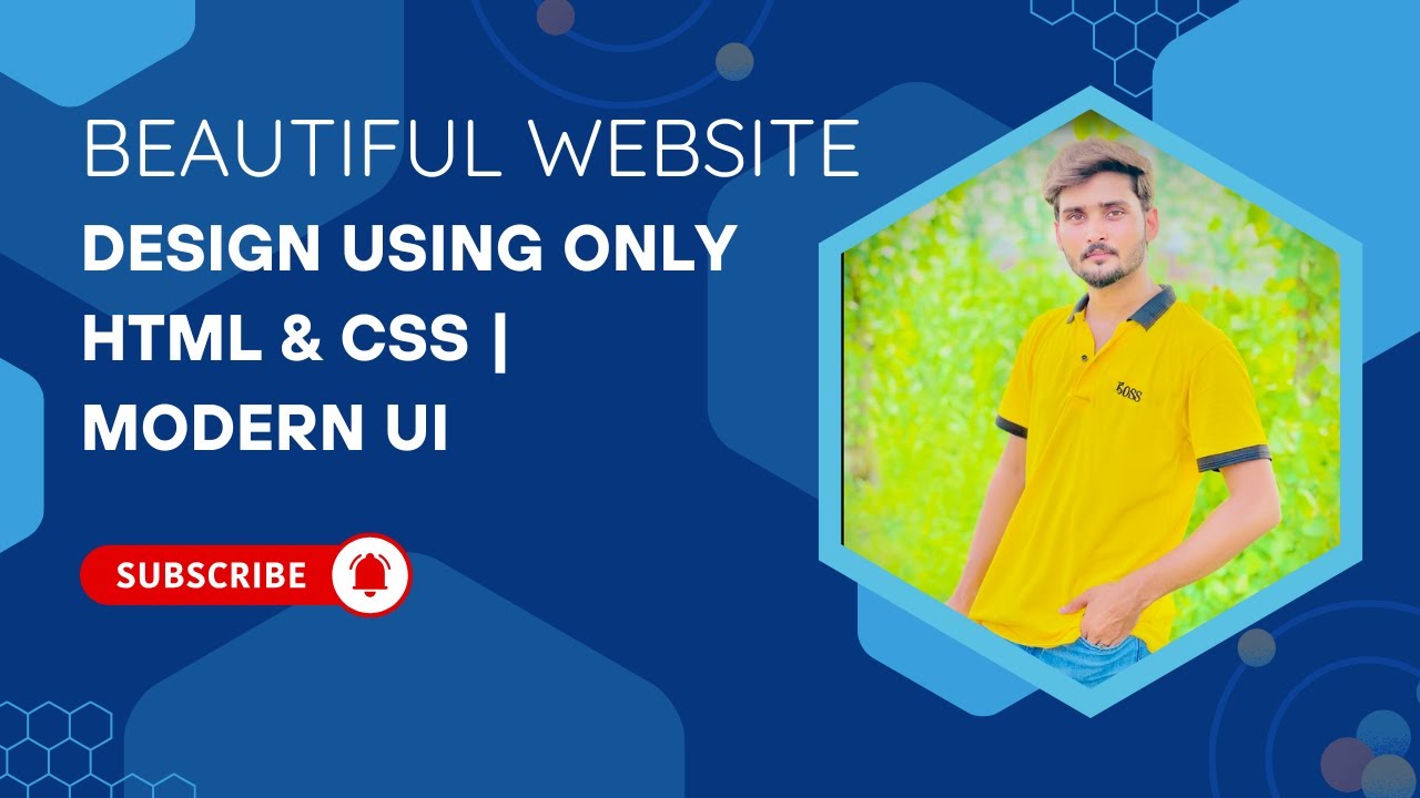 Beautiful Website Design Using Only HTML & CSS Modern UI - YouTube