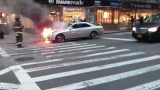 Car Fire in NYC, 57th Street and 6th Avenue - FDNY