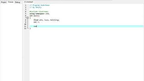 Video Tutorial membuat program sederhana dengan mengguakan Dev C++