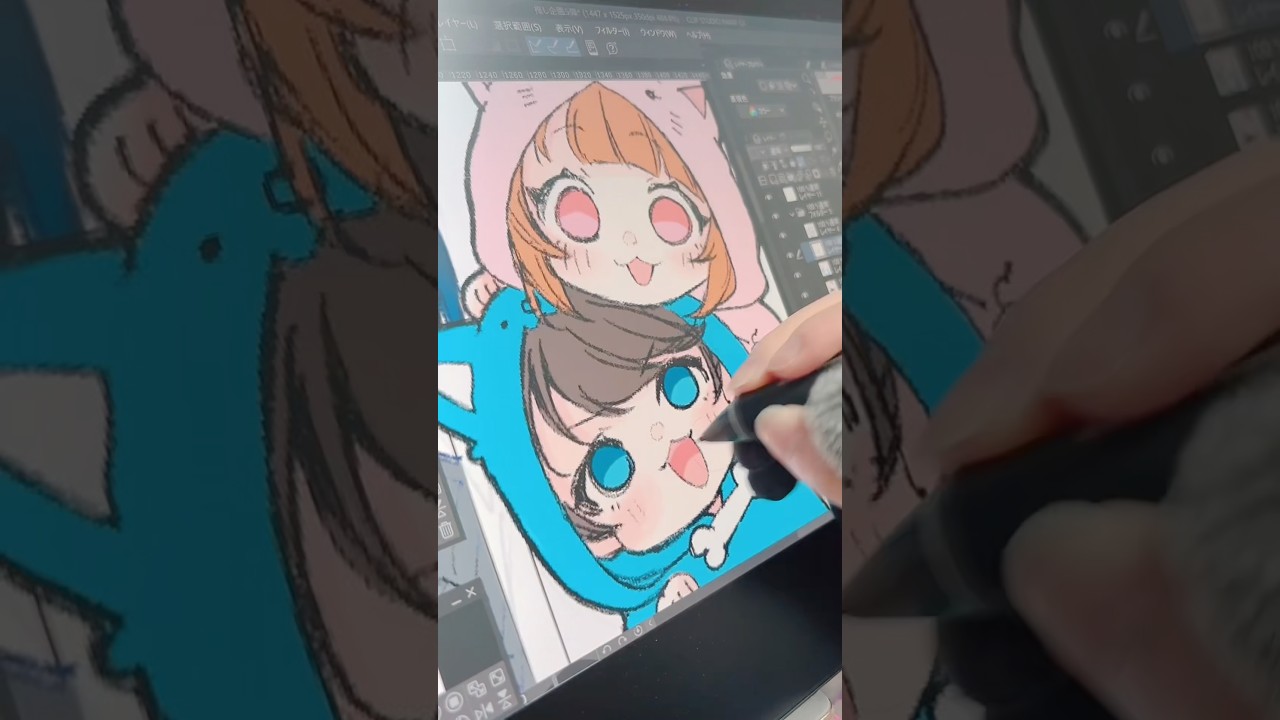 【リクエスト描き】20分でちろぴの描いてみた #イラスト #イラストメイキング #お絵描き