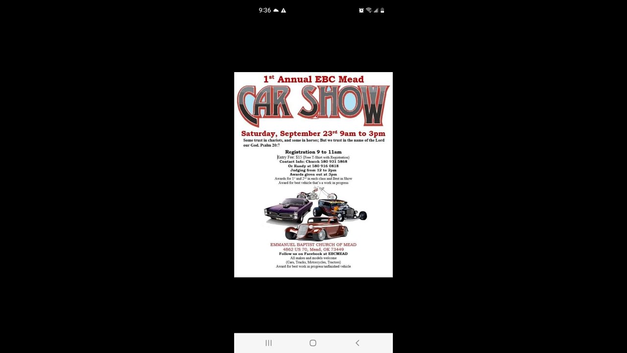 1st annual EBC mead car show2023 YouTube