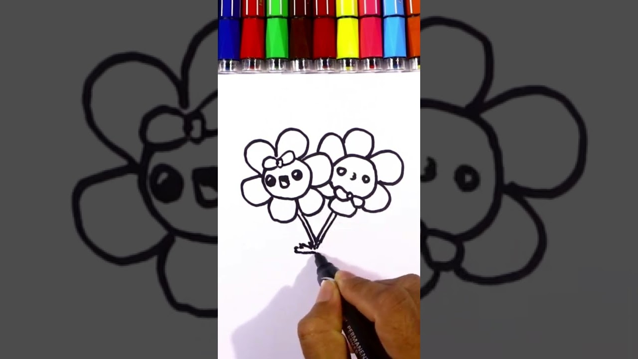 Cute cartoon flower 🌼 🌈 