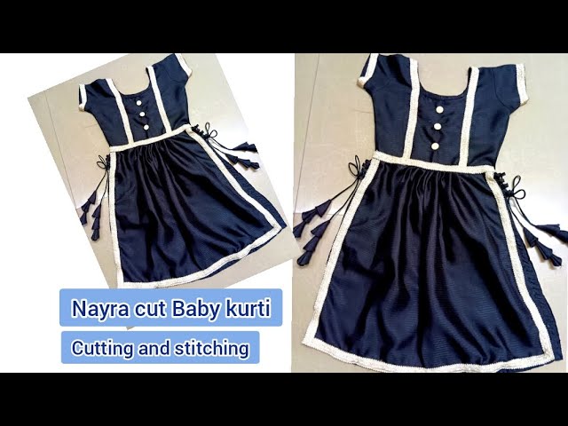 8-9 years baby kurti cutting and stitching/DIY Simple And Easy Baby Girl  kurti.. - YouTube