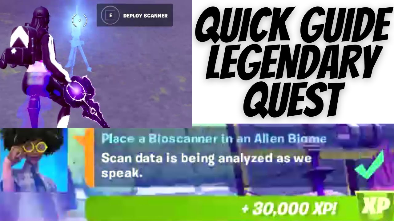 Place a scanner in an alien biome Week 9 Legendary Quest Guide Season 6 Chapter 2 Fortnite