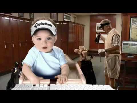 etrade Baby commercial about skins beat down - golf