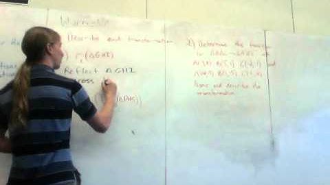 Transformations Notation Warm Up