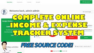 Complete Income and Expense Tracker System using PHP and MySQL | Free Source Code Download screenshot 4