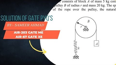GATE -2015 Mechanical Vibration PYQ | Detailed Solution