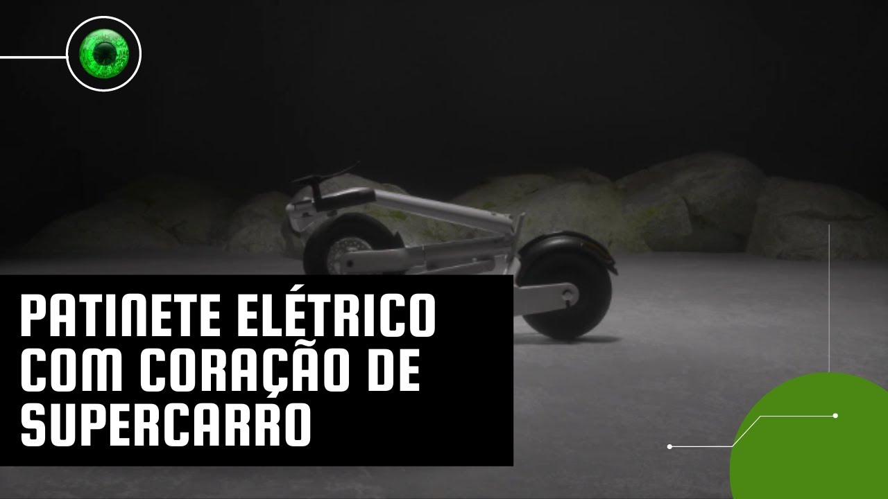 Patinete elétrico com coração de supercarro