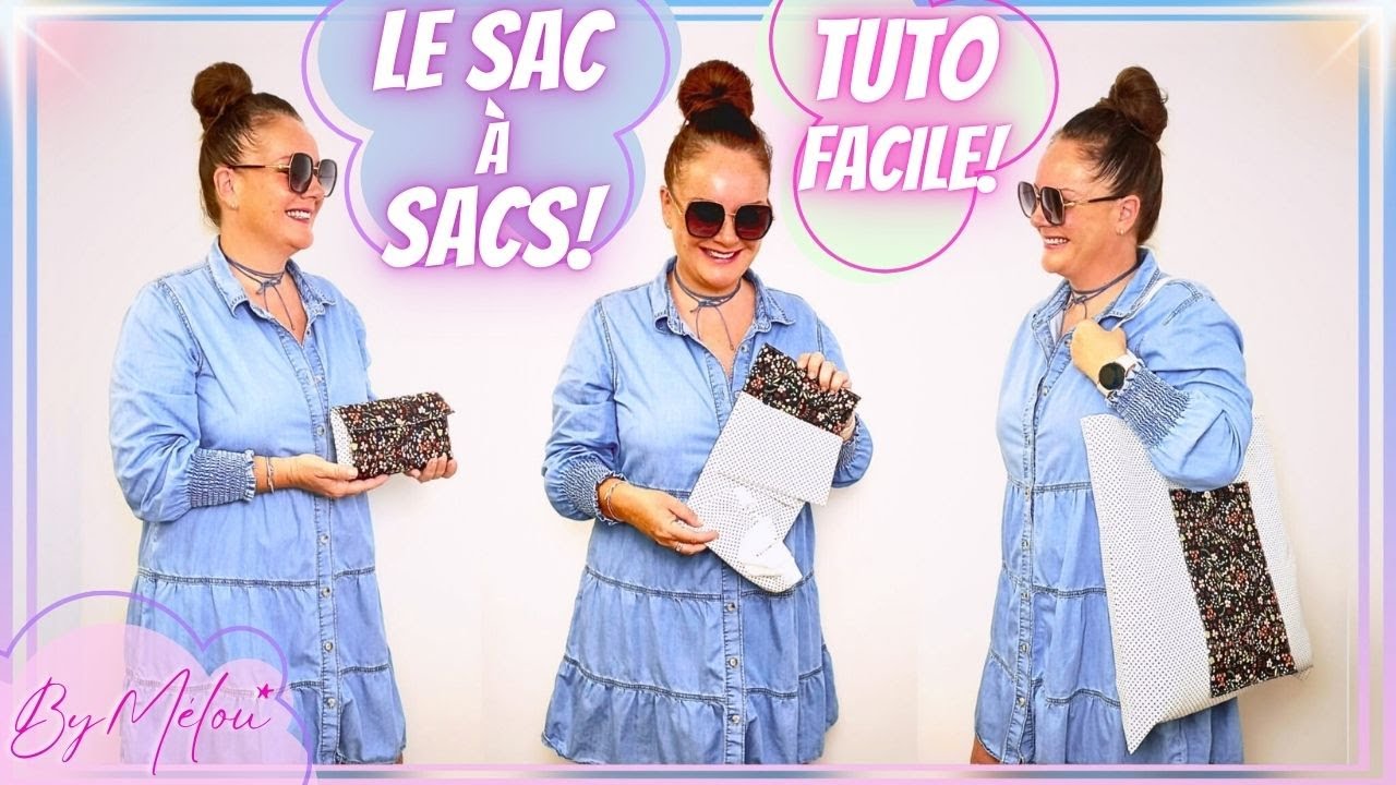 💗 ОЧЕНЬ ПРОСТОЙ ИНСТРУКЦИЯ #DIY 💗 Быстро сшейте складную сумку-тоут #ByMélou 🥰