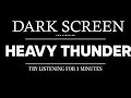 Heavy Thunderstorm sounds for sleeping Black screen 24 hours