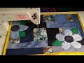 TAPETE  DE JEANS USADO COM APLIQUES DE FLORES #video2