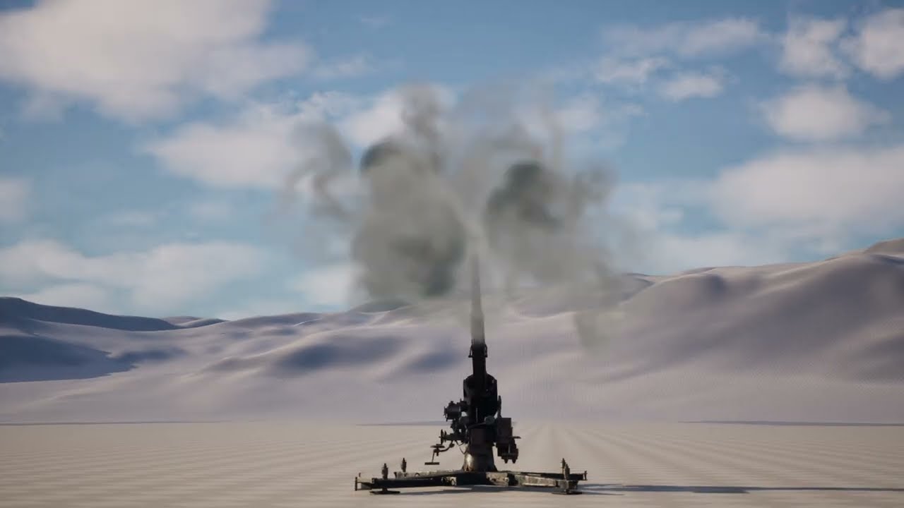 Game model Flak 88 Real-time FX in UE 5.6