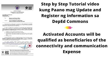 Update and Register Information DepEd Commons