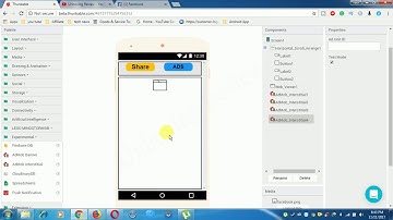 How to add abmob ads in facebook app and earn 15000 per month in thunkable with Share Button part 2