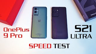 OnePlus 9 Pro vs Samsung Galaxy S21 Ultra - Speed Test - Is Exynos 2100 Slower?