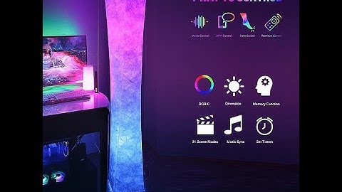 LEONC 61" Soft Light Floor Lamp for Game Room and TV, RGB Color LED