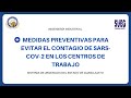 Medidas preventivas para evitar el contagio de SARS-CoV-2 en los Centros de trabajo