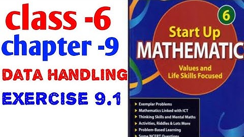 Start up mathematics 6th class Chapter -9 Data handling Exercise 9.1