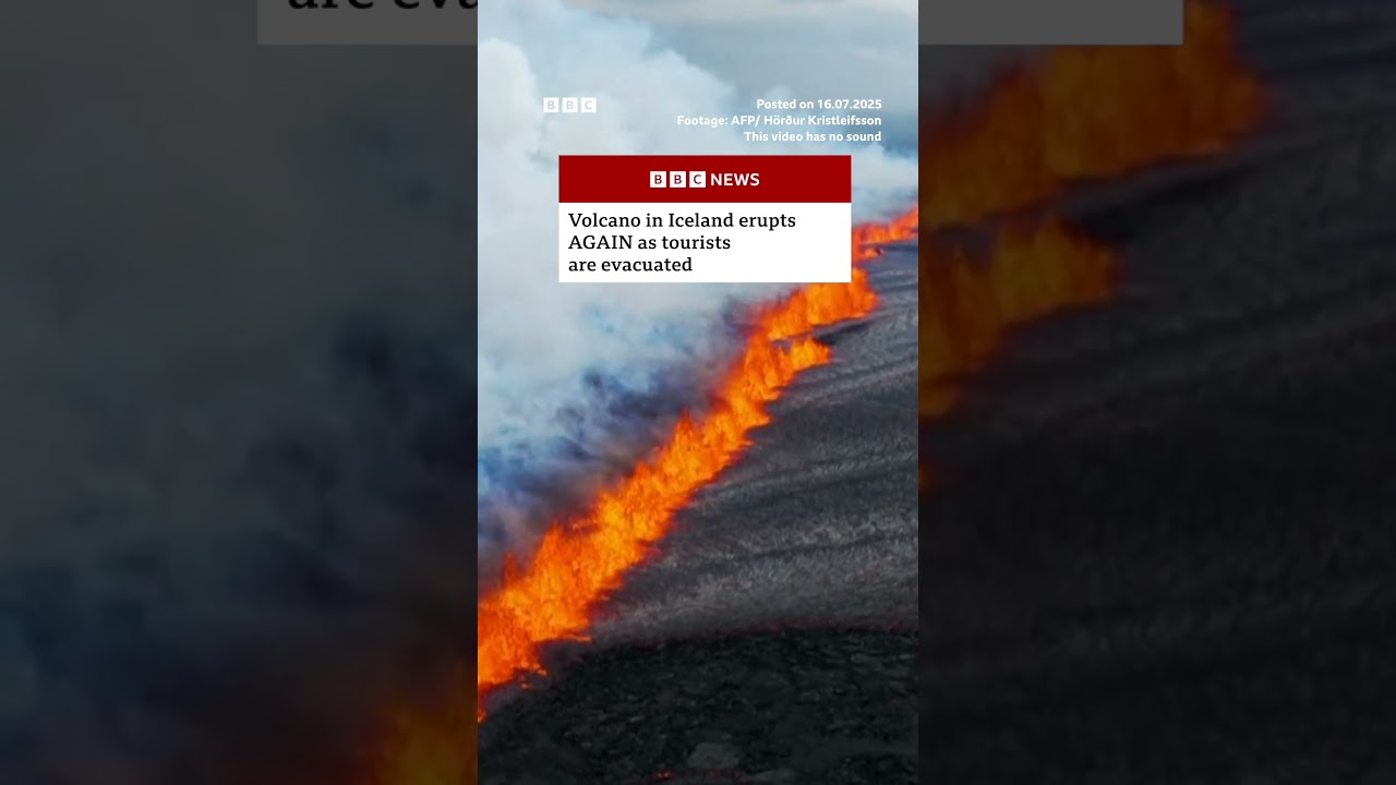 A volcano erupted on Wednesday in Iceland's Reykjanes peninsula in the southwest. 