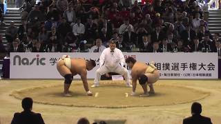 20131103 インカレ相撲 団体Aクラス予選三回戦4 大東大ー明治