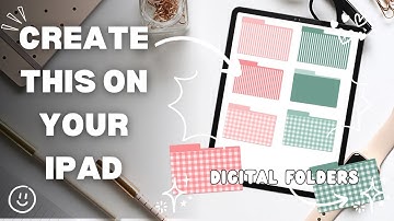 How to create digital file folder digital planner stickers on your iPad #Keynote #noteful #goodnotes