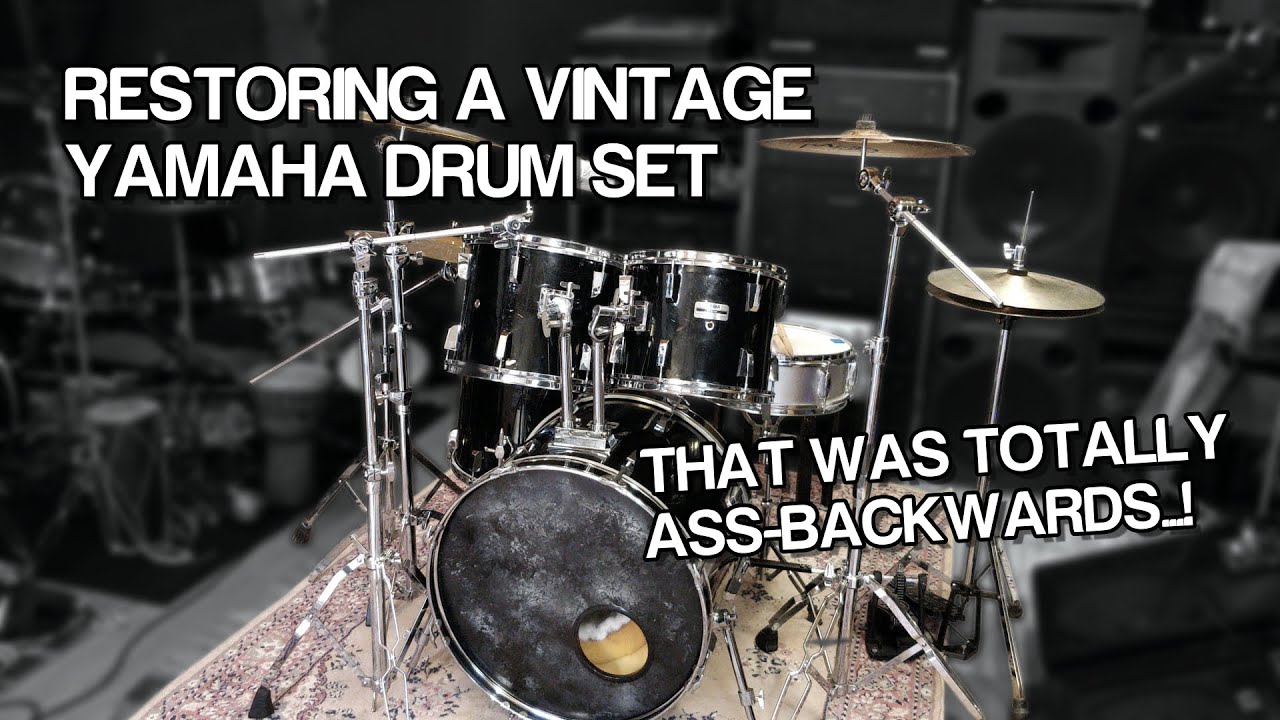Restoring a vintage Yamaha drum set YouTube