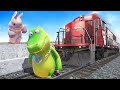 Throwing My Friend Onto TRAIN Tracks - Party Animals Gameplay