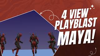 Maya Playblast Trick: 4 Camera Views in One Video