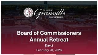 Board of Commissioners Annual Retreat - February 20, 2026