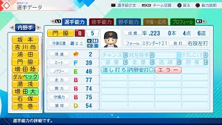 パワプロ2026選手名鑑/NPB26Stats】巨人 5 門脇誠選手 Giants Makoto