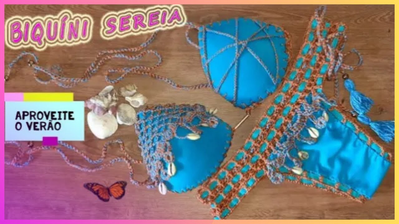 BIQUÍNI DE CROCHÊ SEREIA PERSONALIZADO PASSO A PASSO PARTE#1