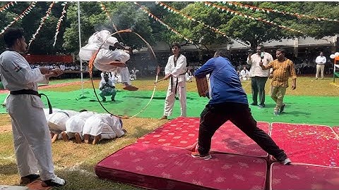 Independence Day special program of taekwondo 🥋 2023||vignan university ​⁠​⁠@rdaamit5